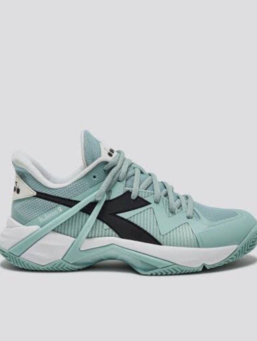 Diadora Women’s Mint Teal Court Trainer with Black Accents